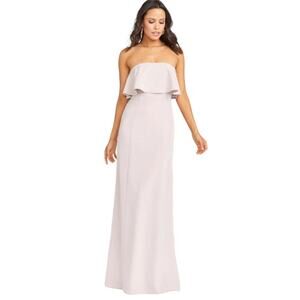 Show Me Your Mumu Monaco Ruffle Gown Show Me The Ring Stretch Crepe XS Wedding